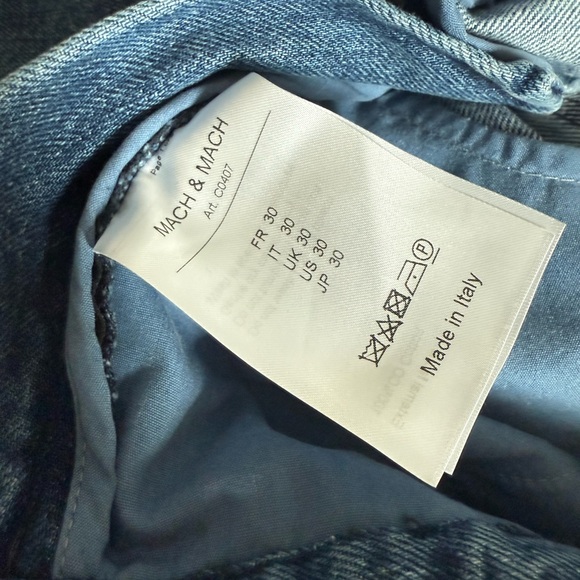 MACH & MACH Blue Flare Jeans - Picture 5 of 10